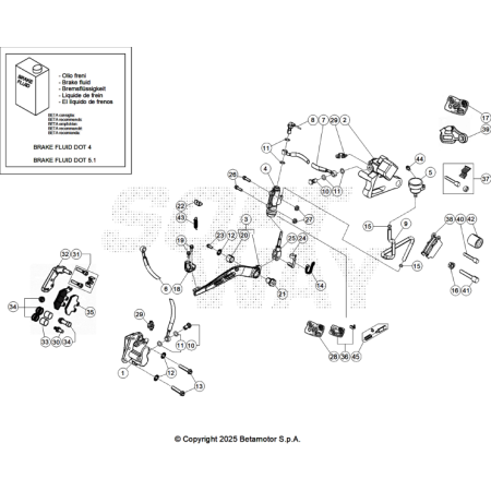 VUE ECLATEE FREINS BETA 50...